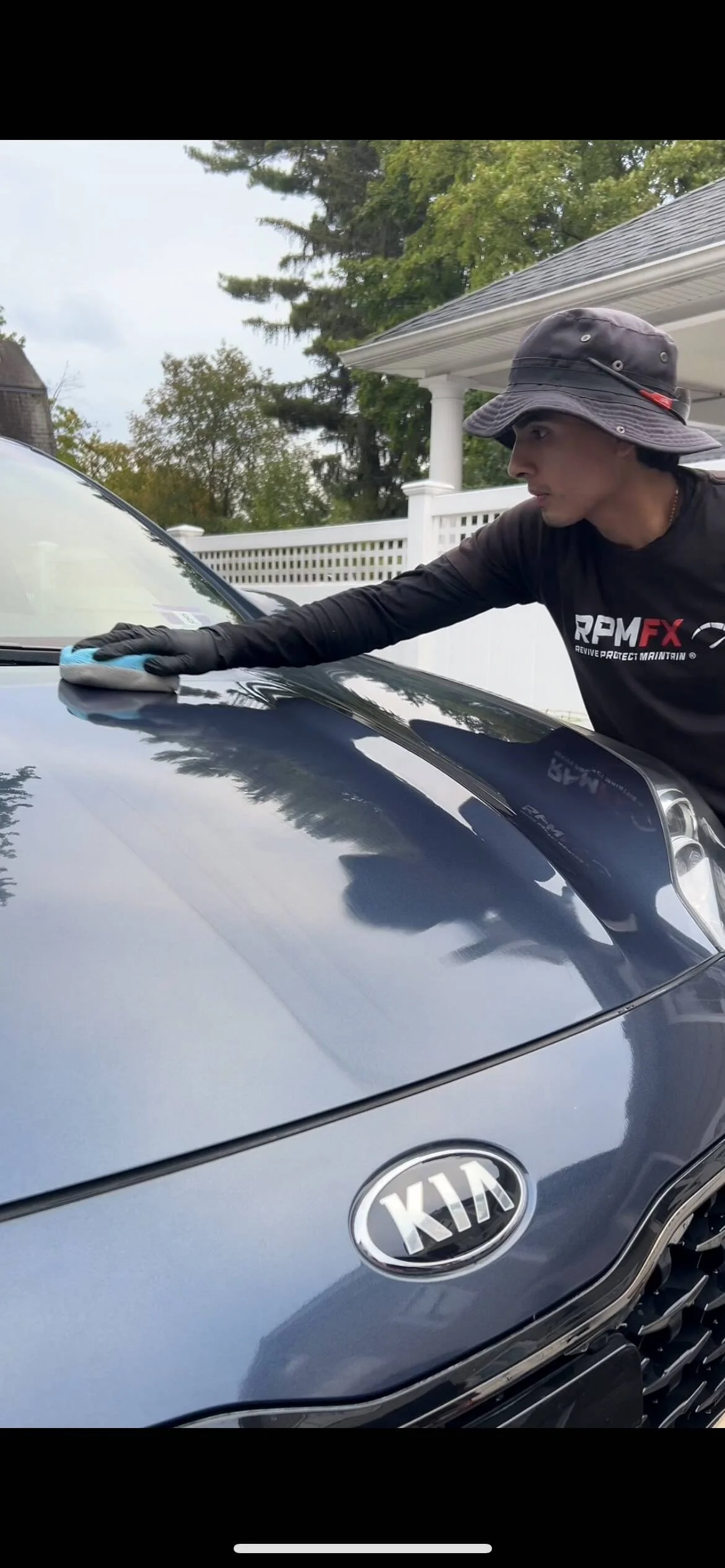 Ceramic coating on vehicle